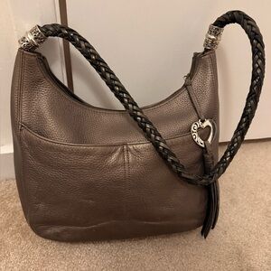 “Brighton” Barbados Metallic Pewter Hobo NWOT- Vintage